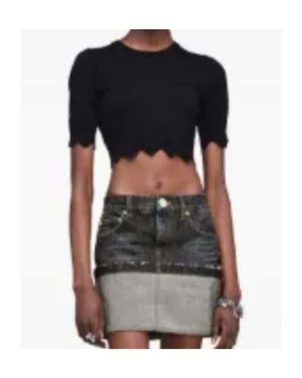 Marc Jacobs Blue Fan-Shaped Edge Top