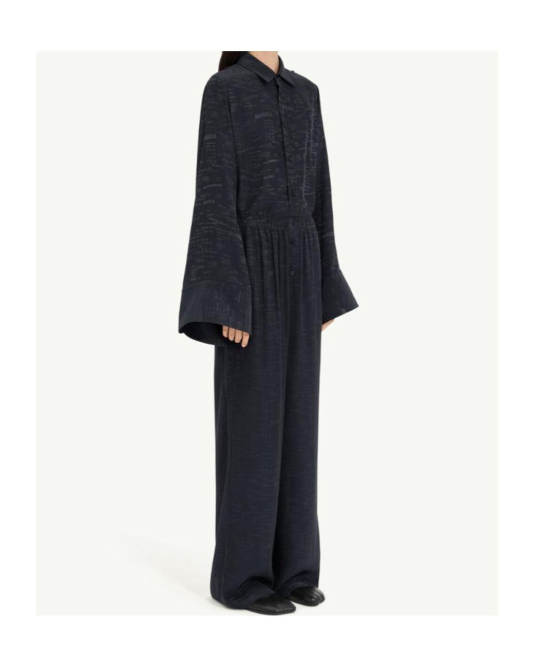 MM6 by Maison Margiela Blue Satin Pants