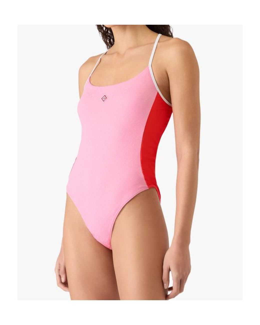 Casablanca Pink Monogram Swimsuit