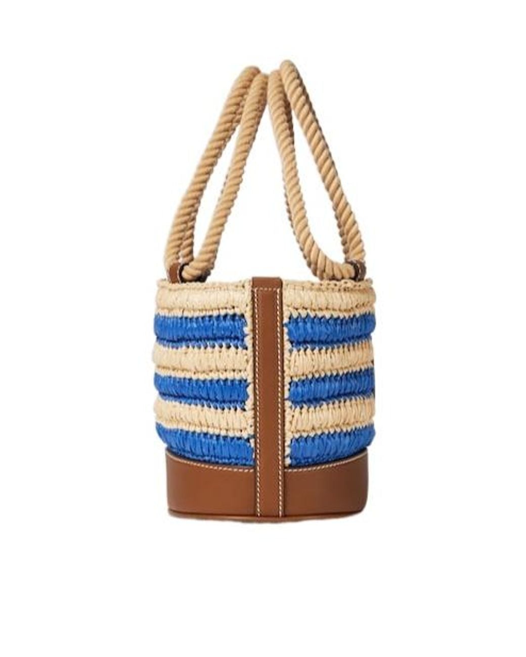 Gucci Blue Woven Mini Bucket Bag