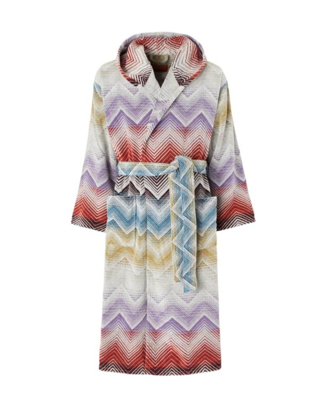 Missoni White Home Zig Zag Marea Dressing Gown
