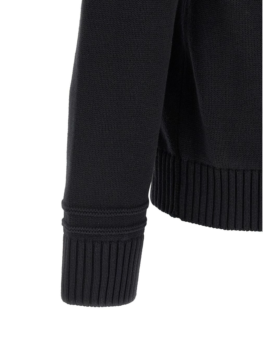 Gucci Black Logo Intarsia Knitted Sweater for men