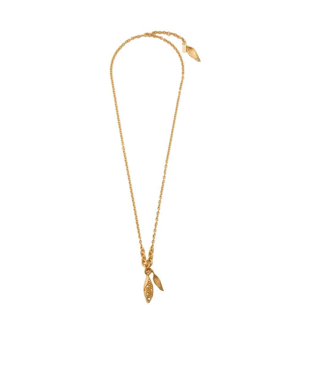 Chloé White Corn-Shaped Necklace