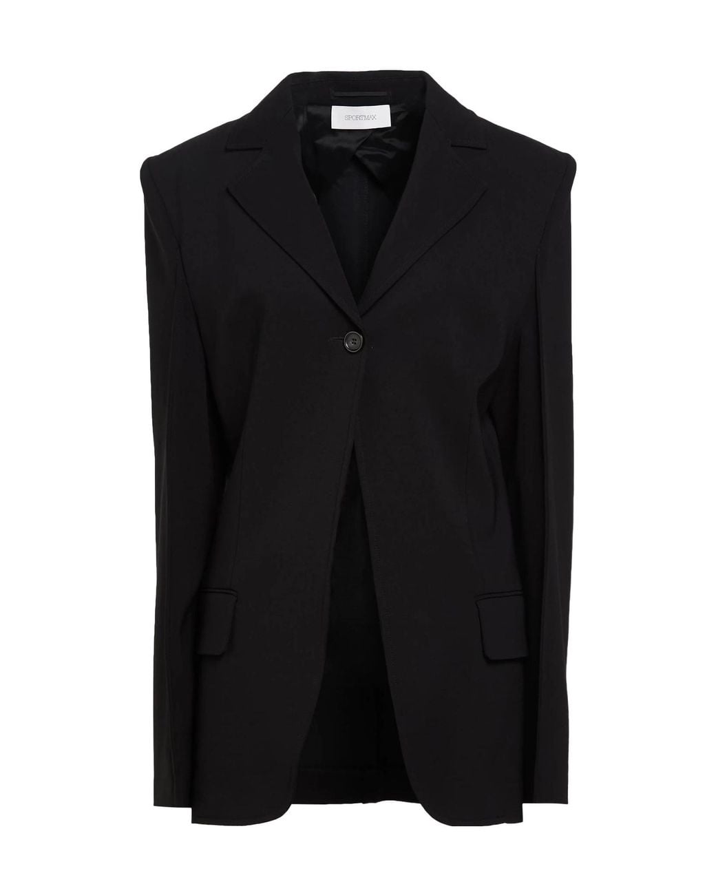 Sportmax Black Blazer Viscose, Polyamide, Elastane