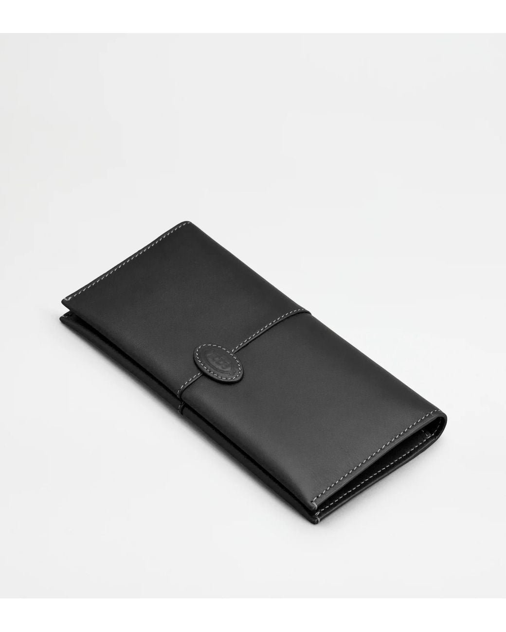 Tod's Black Vertical Leather Wallet for men
