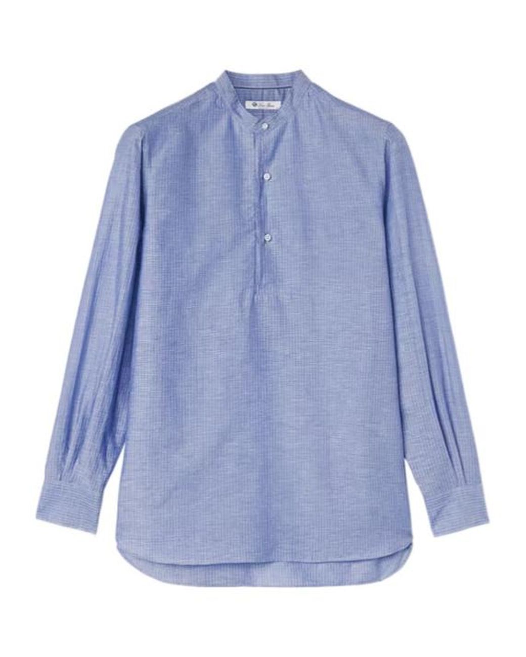 Loro Piana Blue Elia Striped Shirt for men