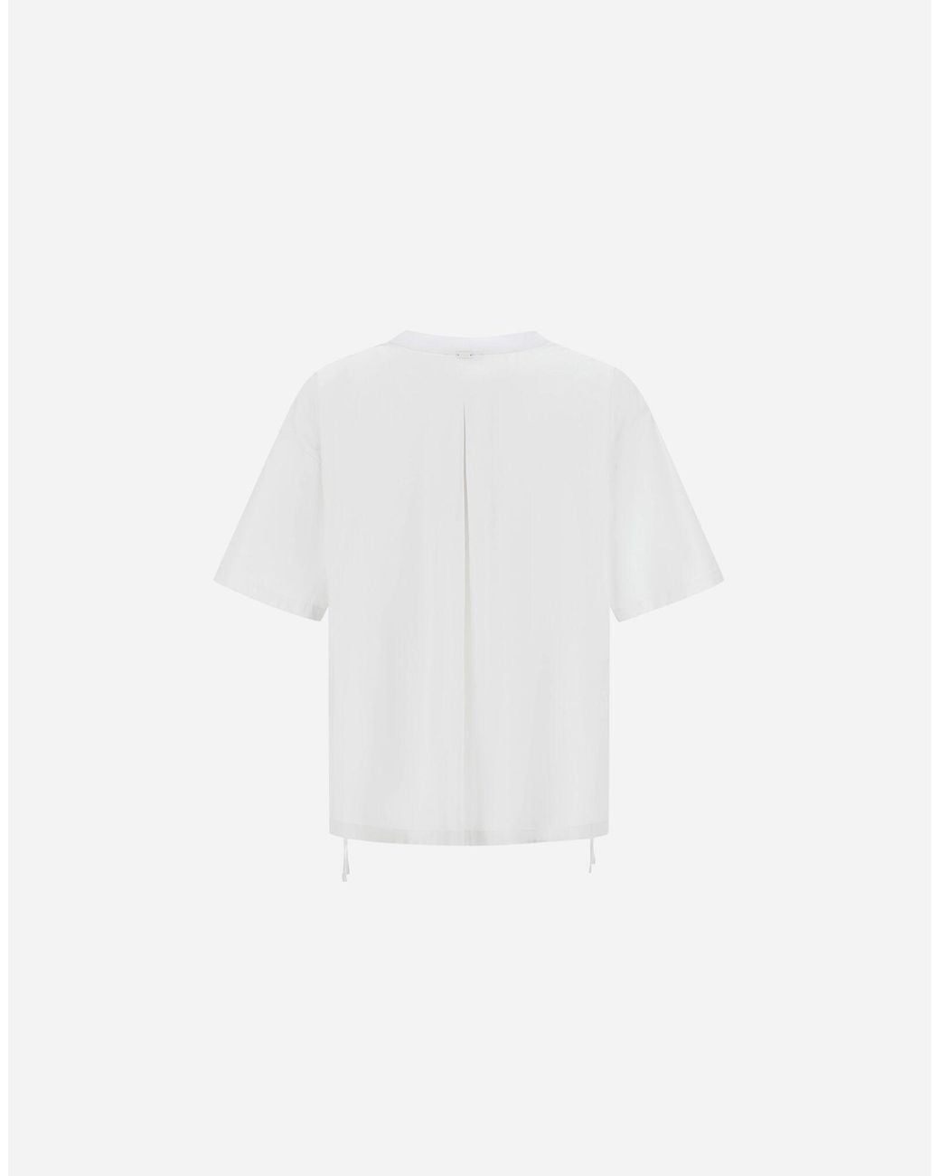 Herno White Drawstring Hem T-Shirt