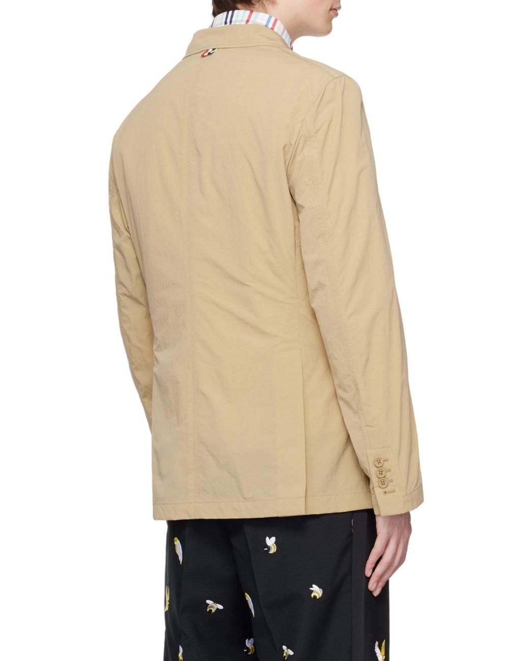 Thom Browne Natural Unconstructed Single-Breasted Blazer for men