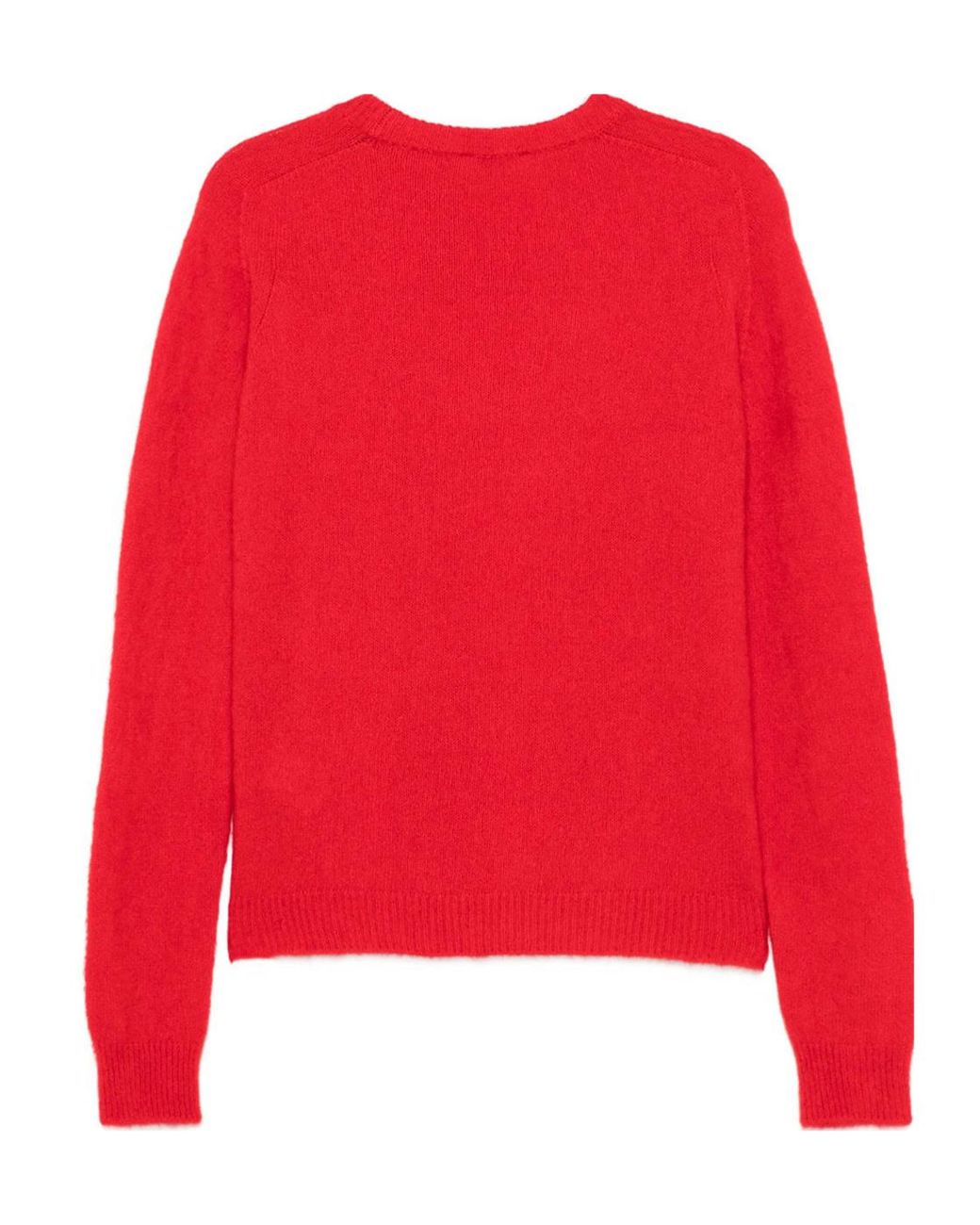 Roberto Collina Red Crew Neck Long-Sleeved Sweater