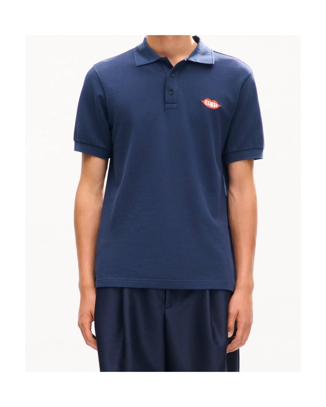 KENZO Blue Loves' Slim Polo for men