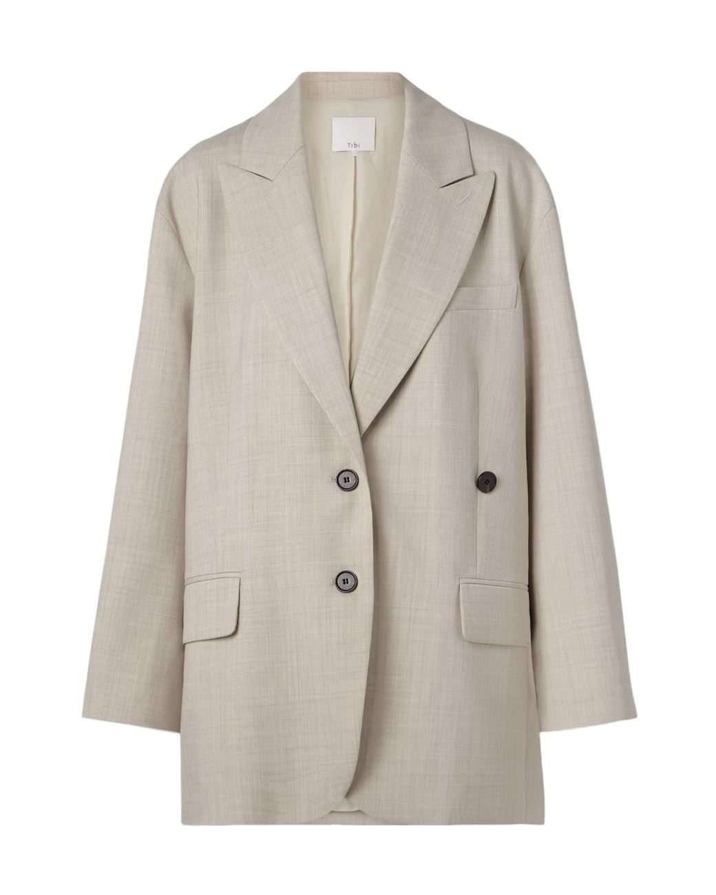 Tibi Natural Liam Woven Blazer