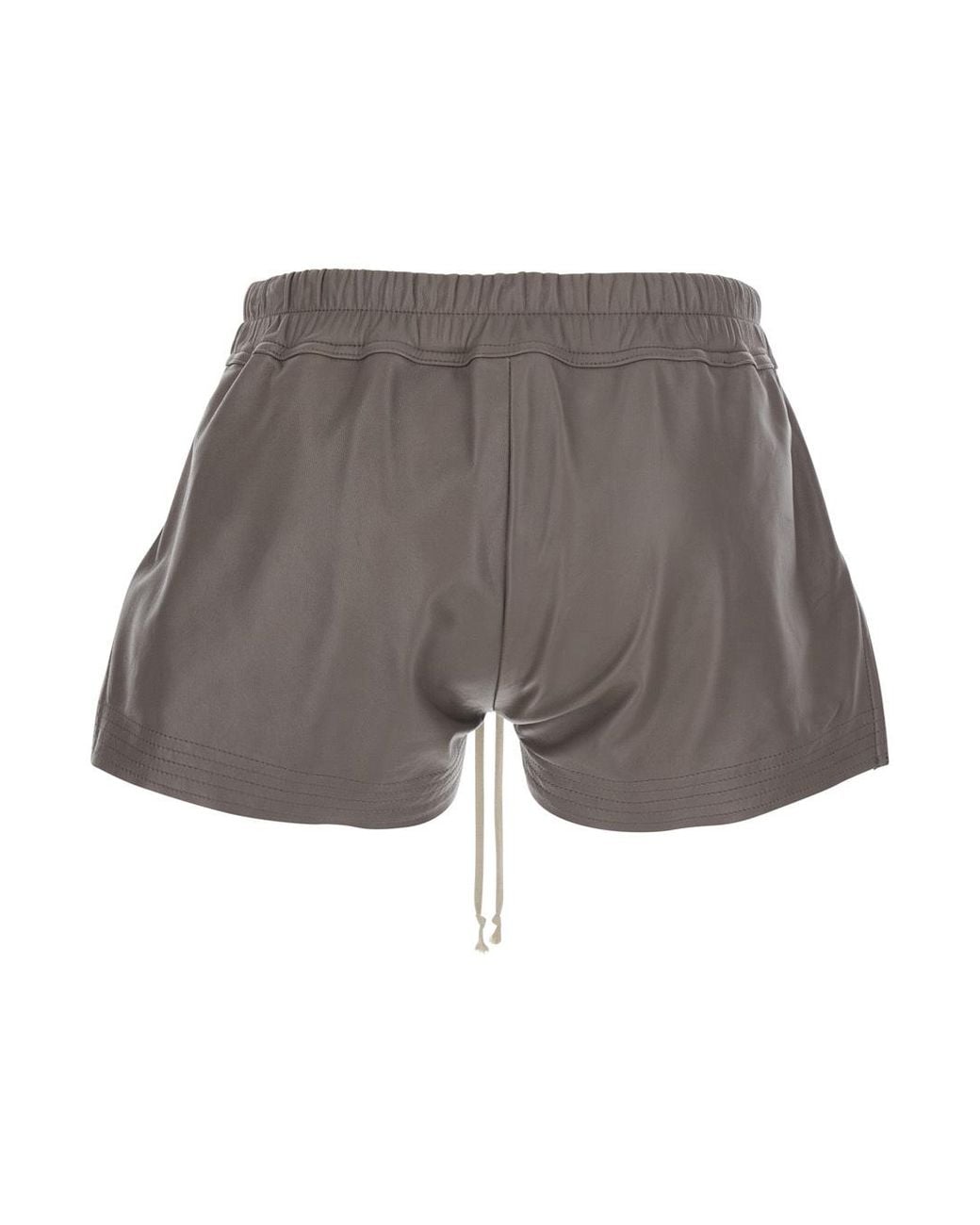 Rick Owens Gray Vent Detail Drawstring Shorts