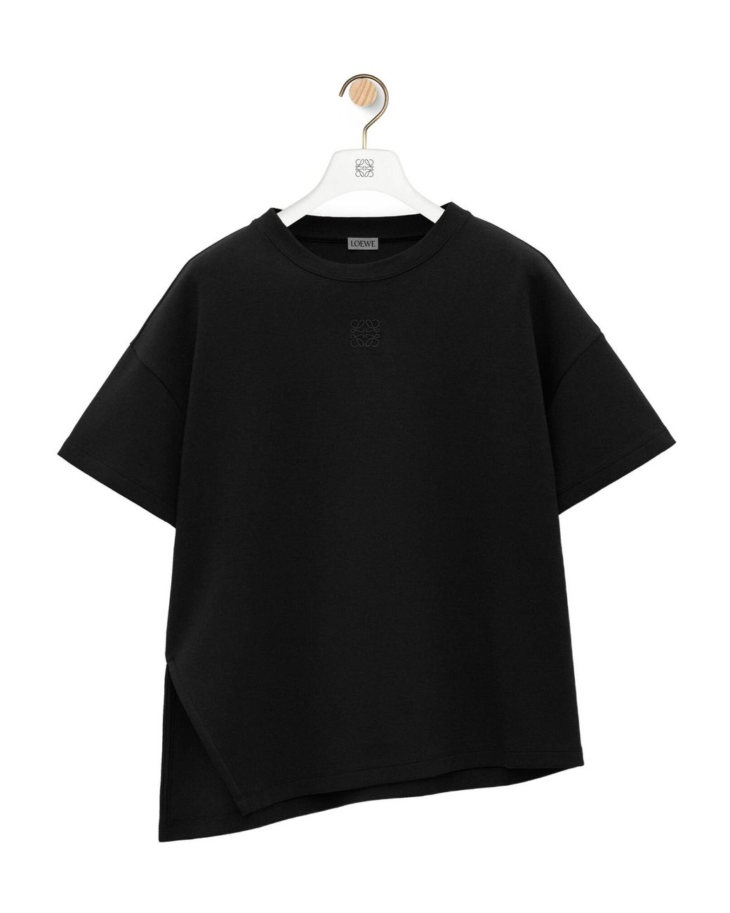 Loewe Black Asymmetric Jersey T-Shirt