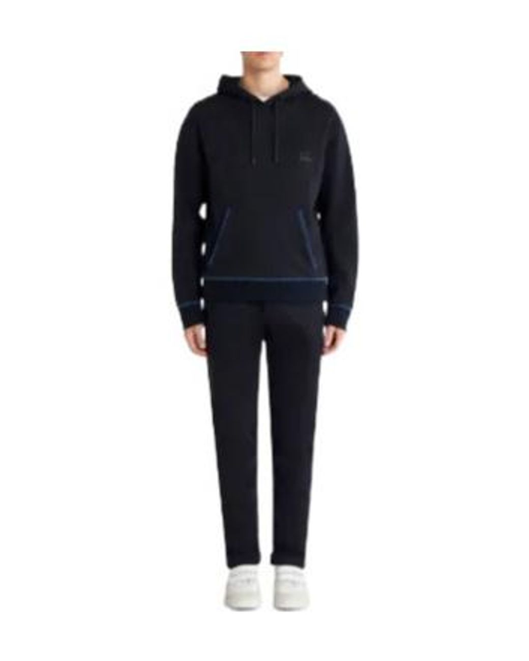 Etro Blue Fleece Trousers With Greca for men