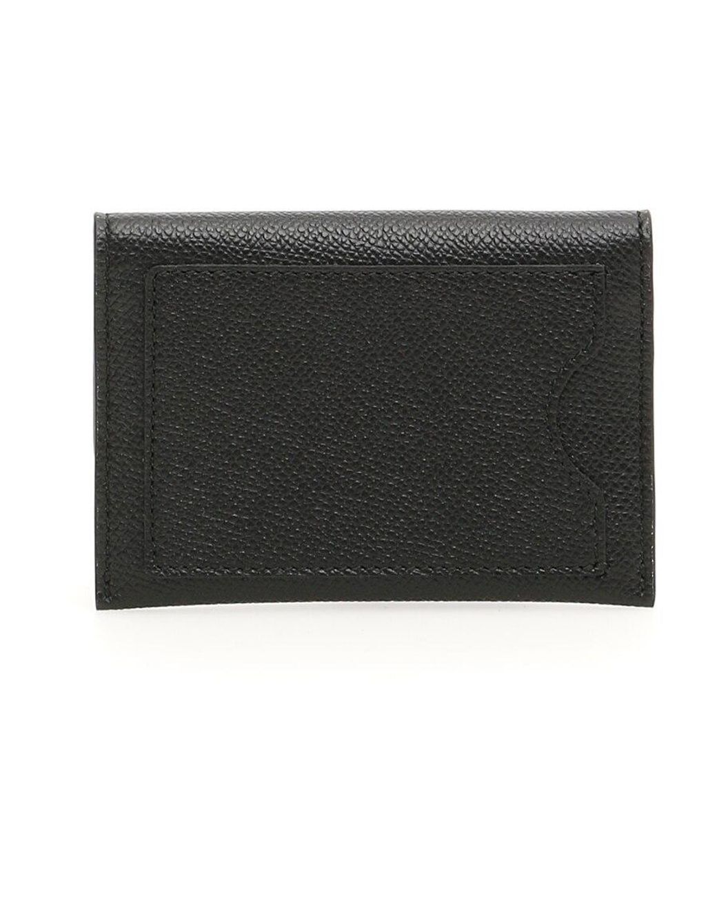Ferragamo Black Ferragamo Vara Bow Detailed Foldover Card Case