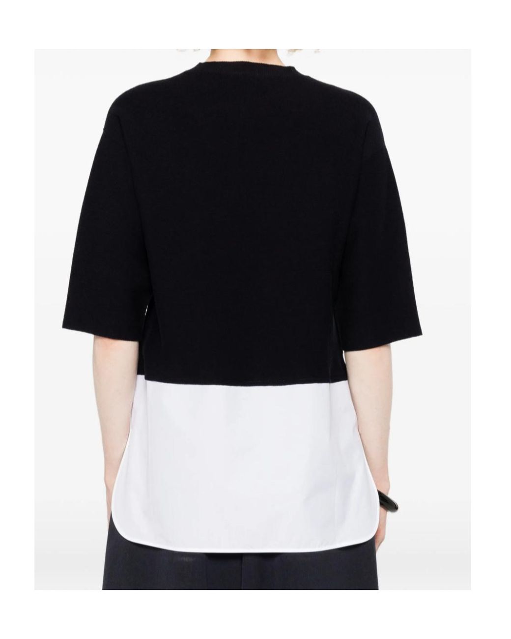 Fabiana Filippi Black Two-Tone Top