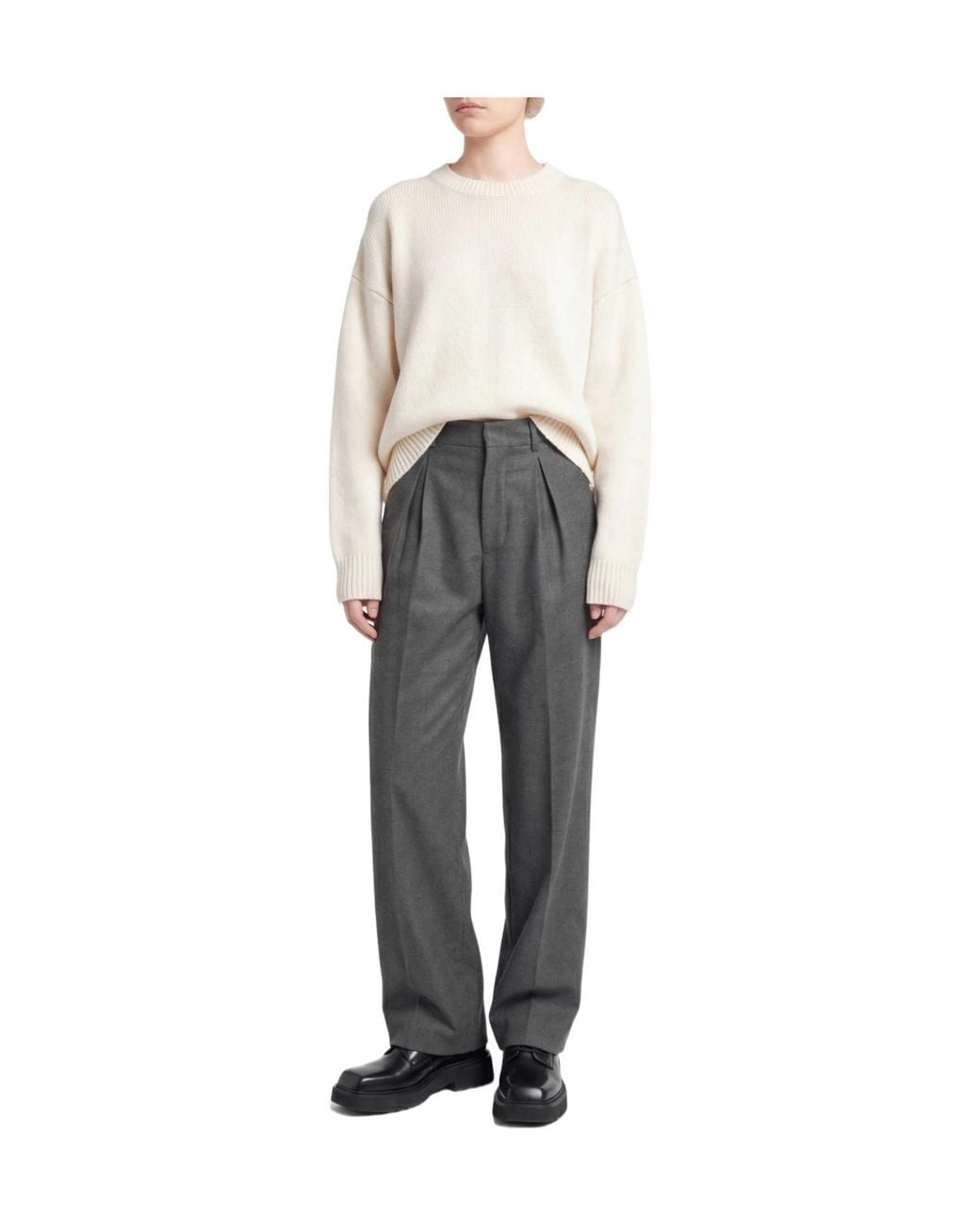MM6 by Maison Margiela Gray Casual Trousers