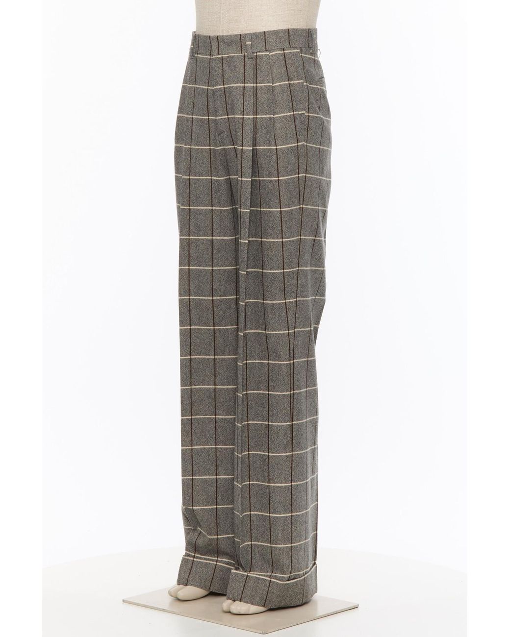 Valentino Gray Belt Loop Casual Pants for men