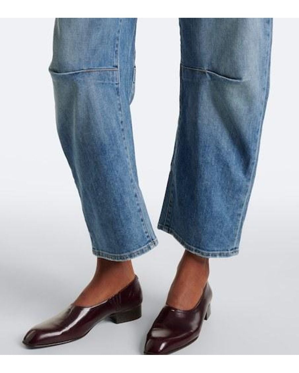 Nili Lotan Blue Shon Barrel-Leg Jeans