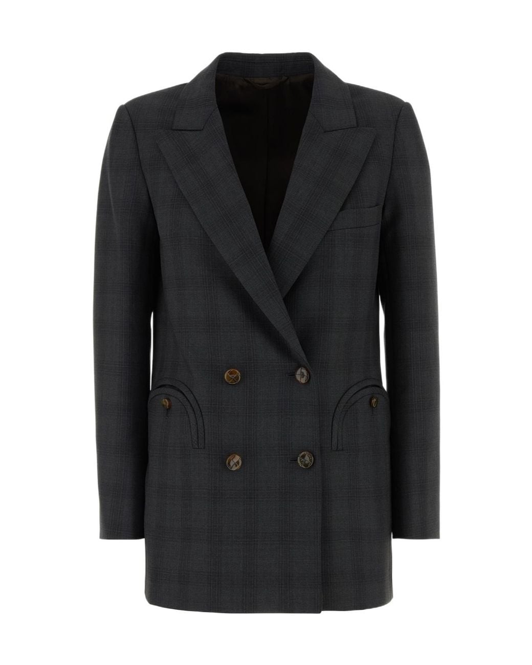 Blazé Milano Black Blazé Milano Bravado Checked Double-Breasted Blazer