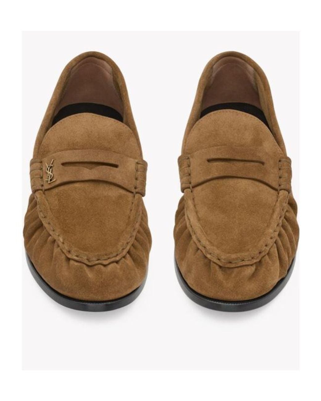 Saint Laurent Brown Le Loafer Penny Slippers for men