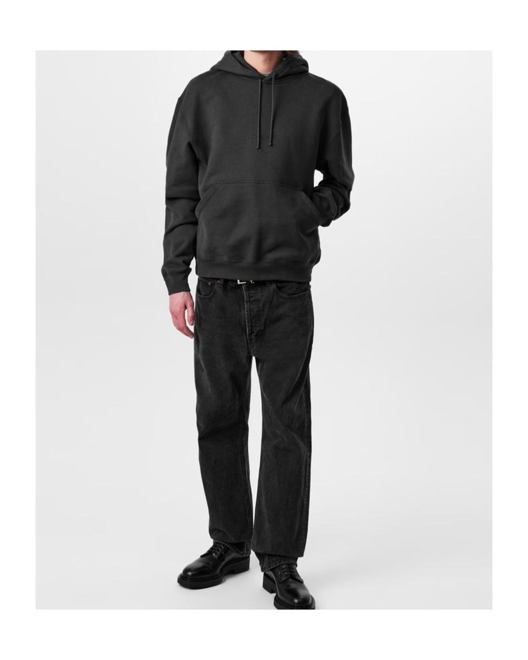 Saint Laurent Gray Logo Hoodie for men