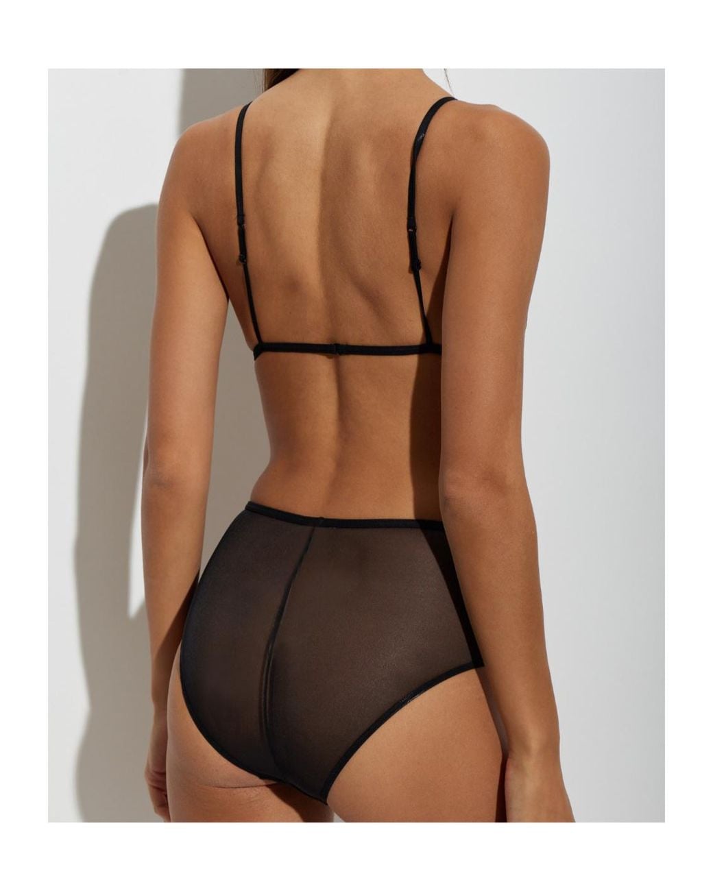 MM6 by Maison Margiela Black Transparent Bra
