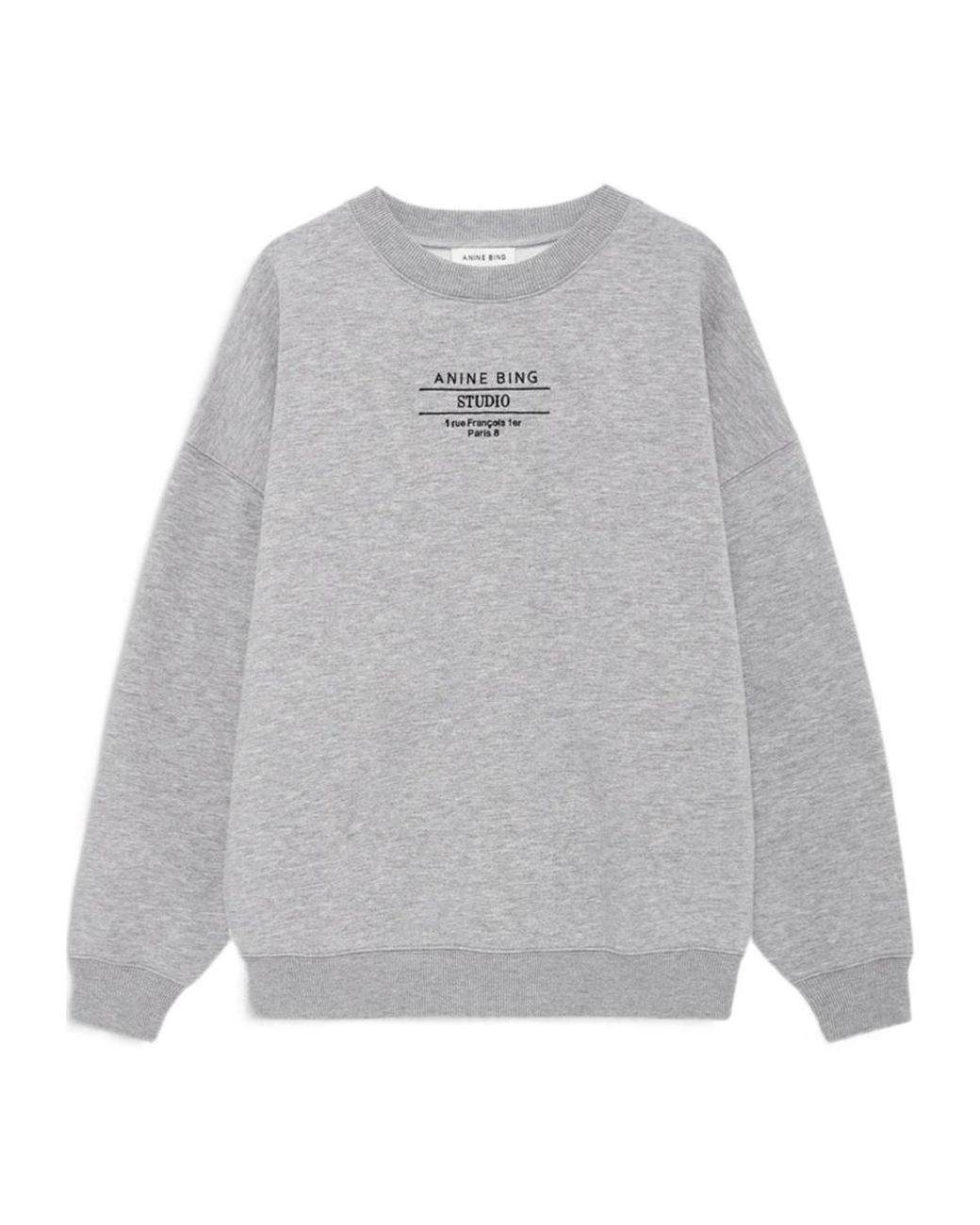 Anine Bing Gray Long-Sleeve Sweatshirt