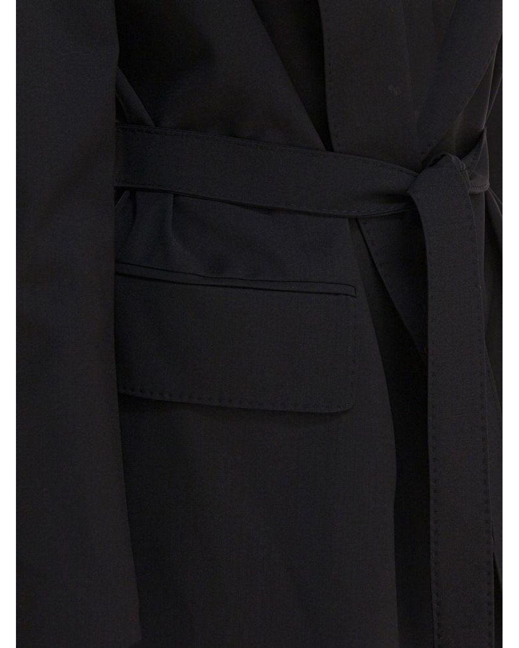Max Mara Black Talento Tied Long-Sleeved Jacket