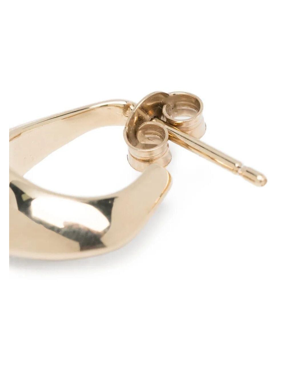 Lemaire White Mini Drop Hoop Earring