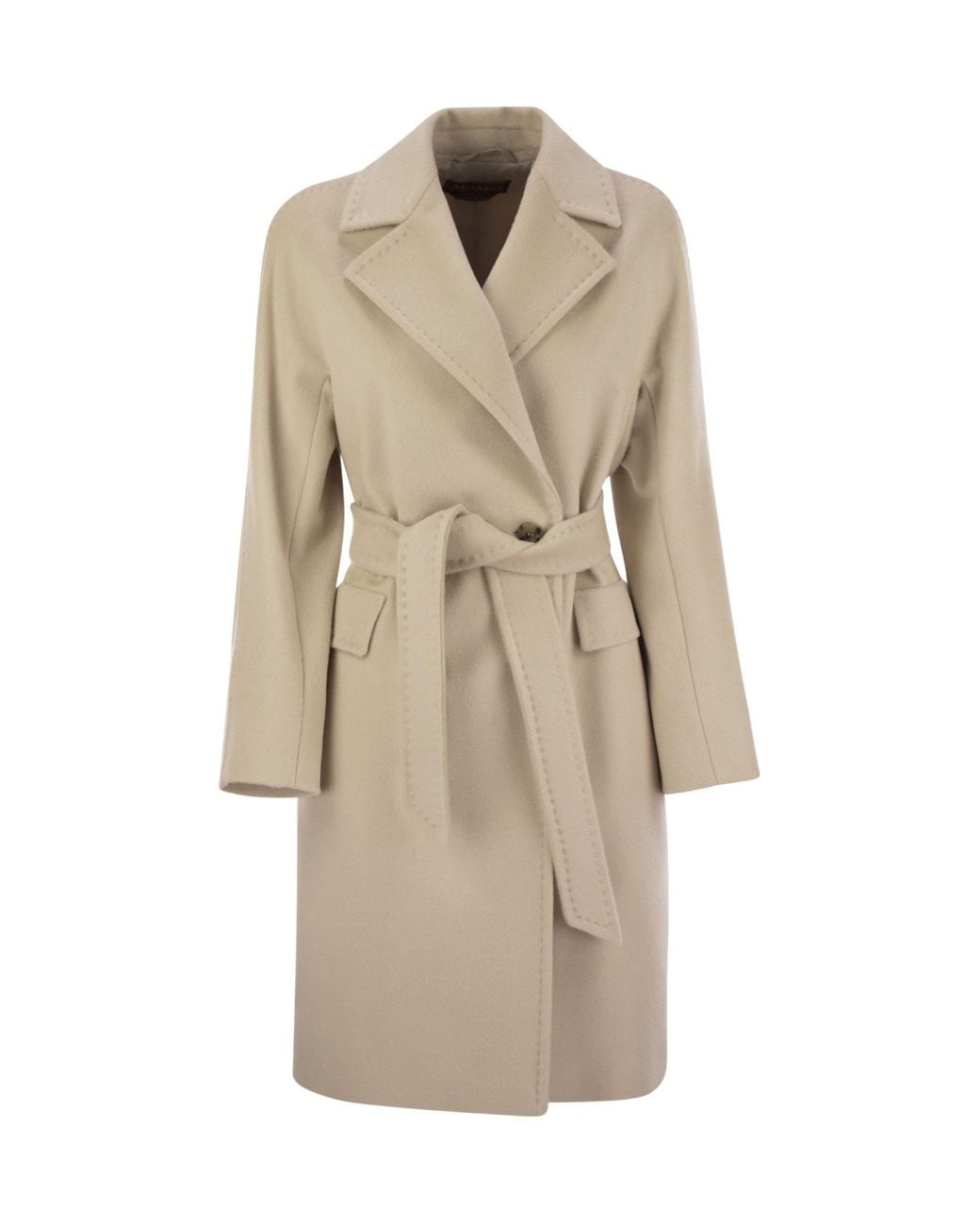 Max Mara Natural Studio Double-Breasted Belted Coat
