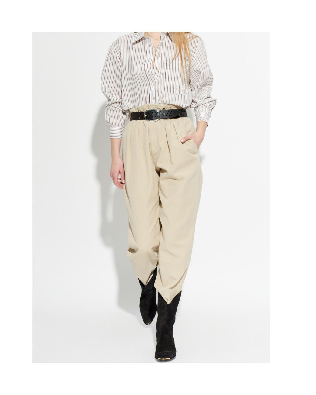 Isabel Marant White Fleora Striped Shirt