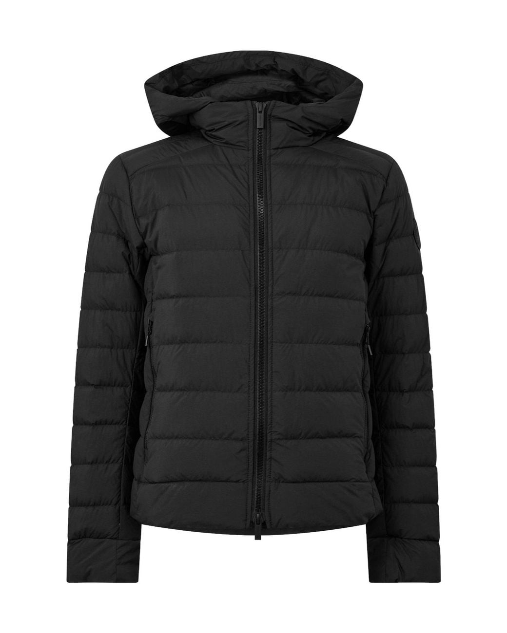 Canada Goose Black Hooded Horizontal Quilting Lightweight Down Jacket for men