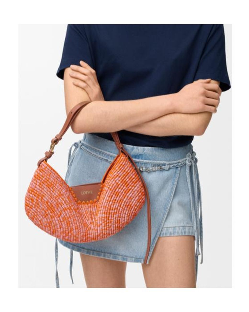 Loewe Orange Medium Swing Tote Bag