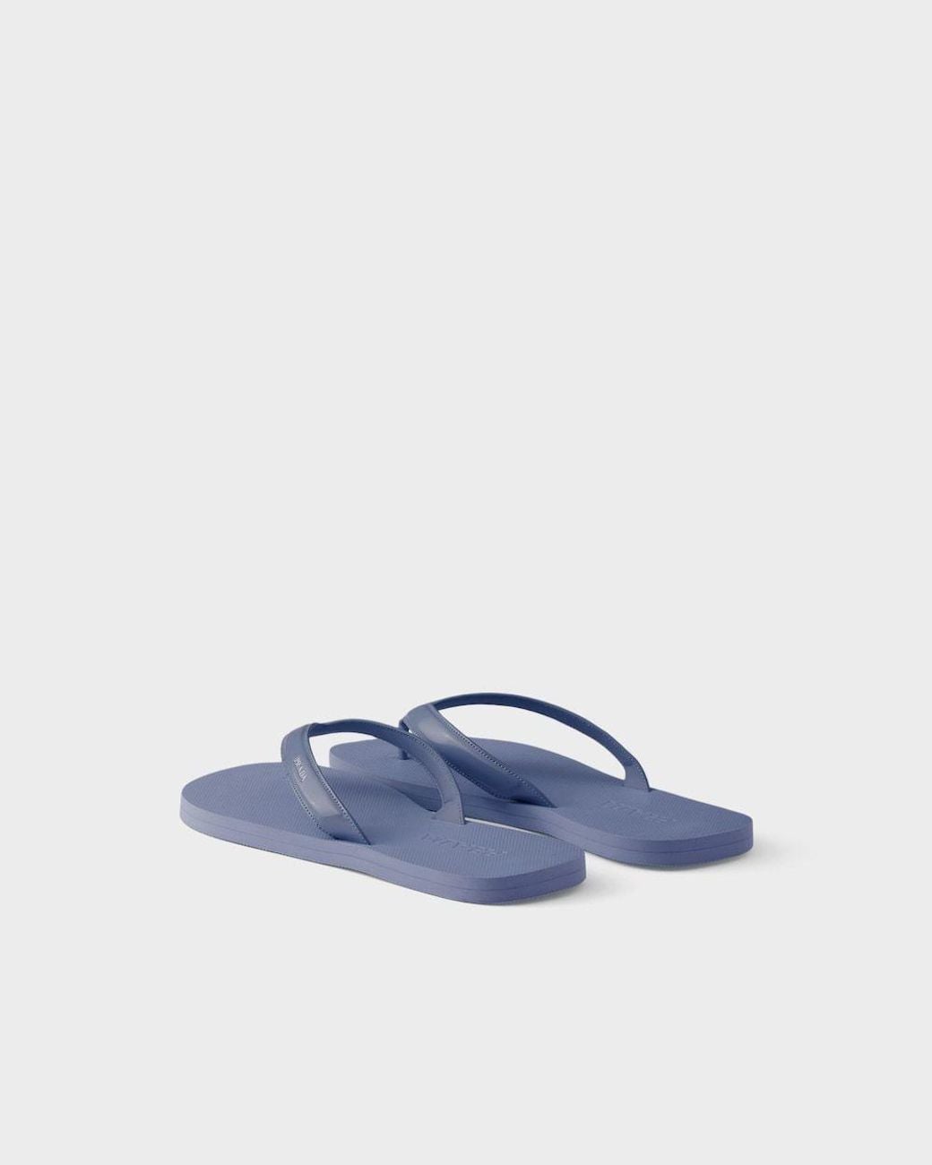 Prada Blue Logo-Detailed Flip Flops for men