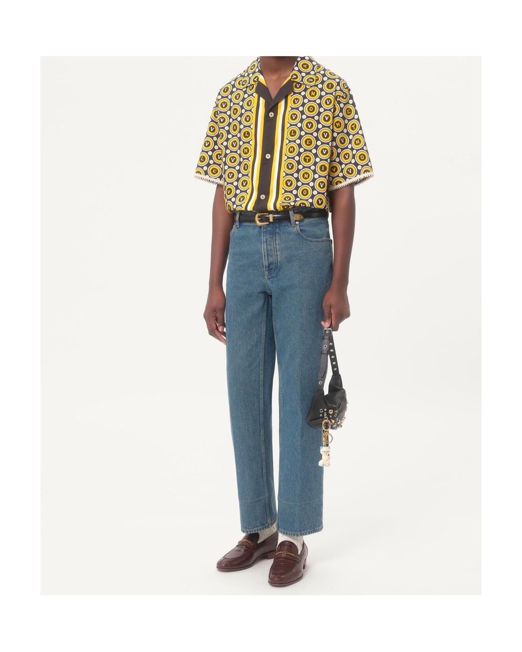 Valentino Metallic Bulles Royales Short-Sleeved Shirt for men