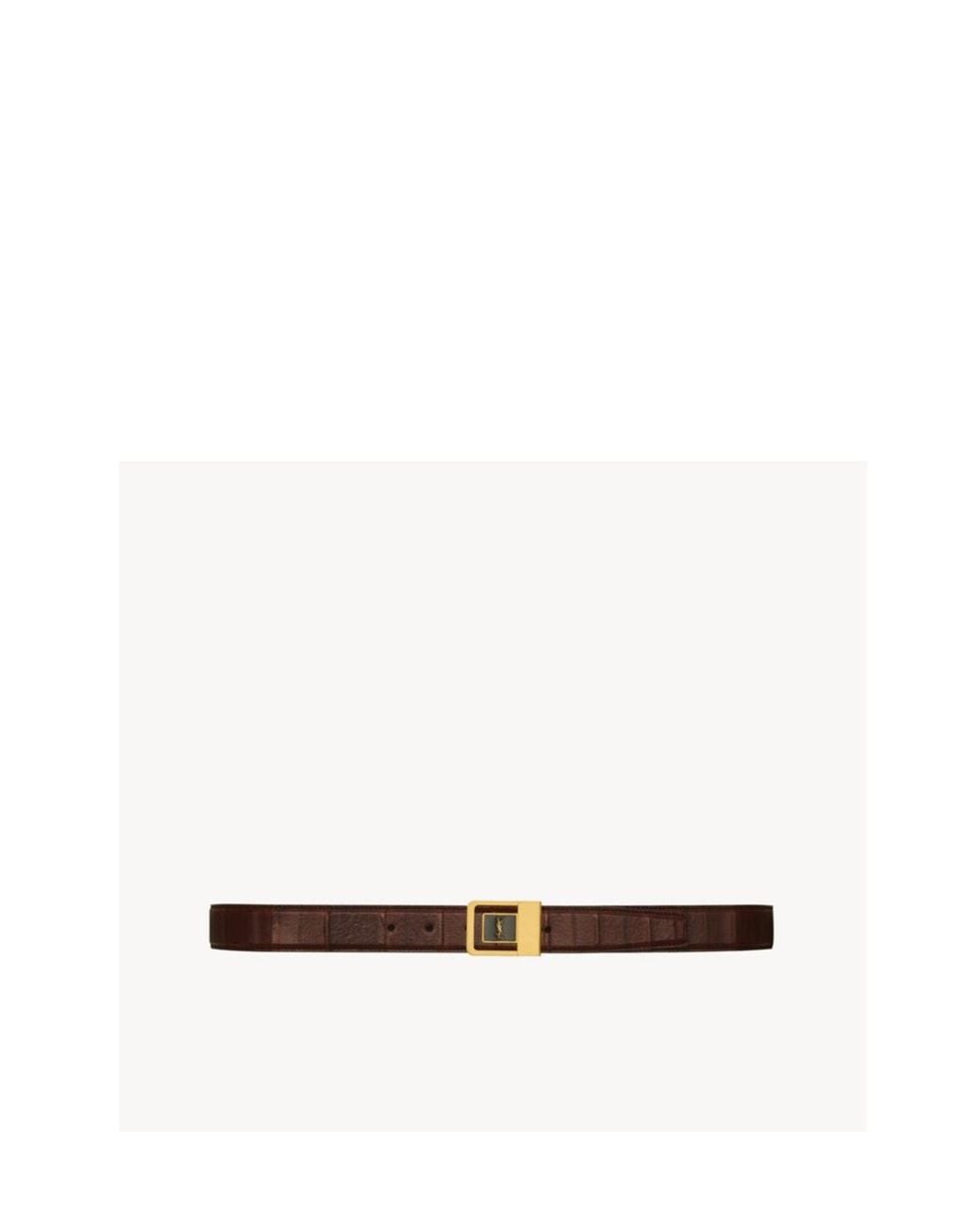 Saint Laurent White La 66 Belt for men