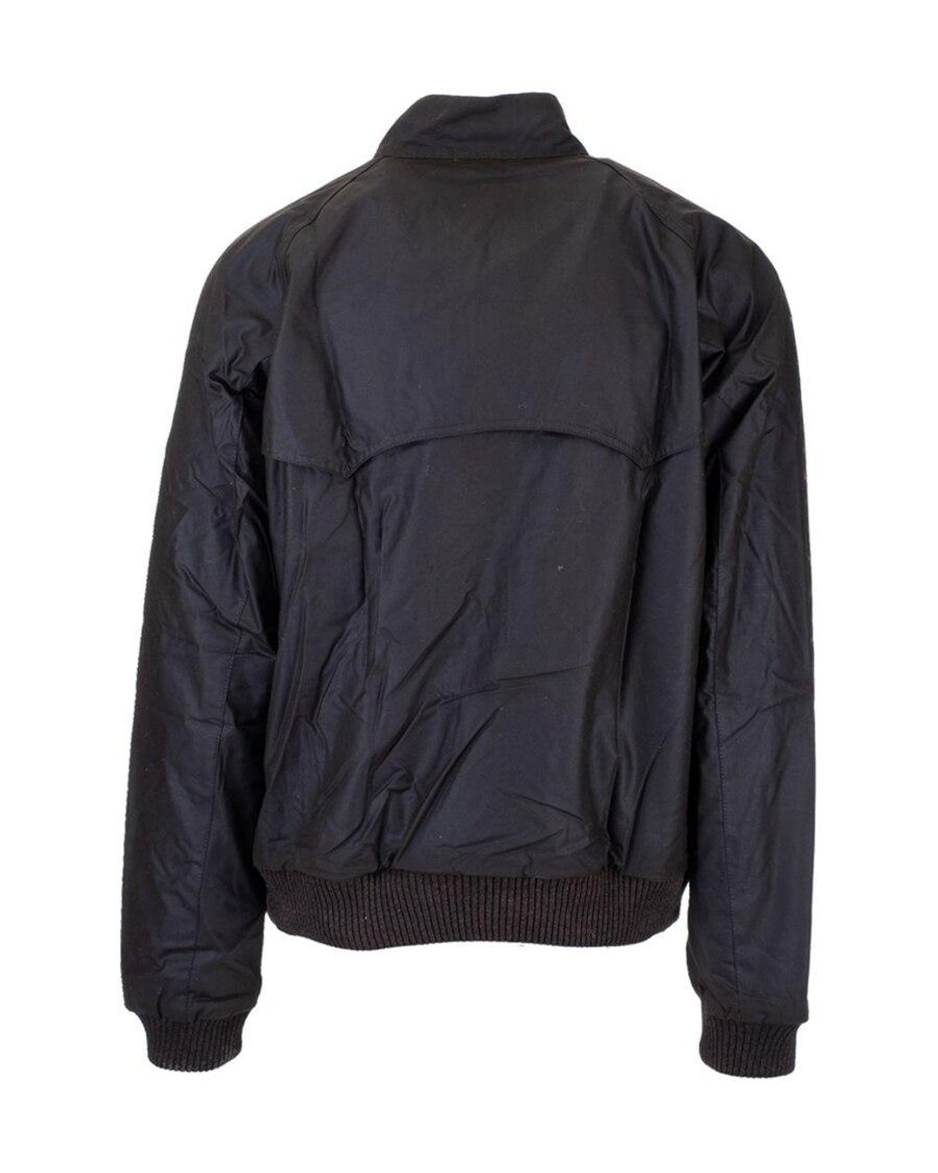 Barbour Black Zipped Bomber Jacket for men