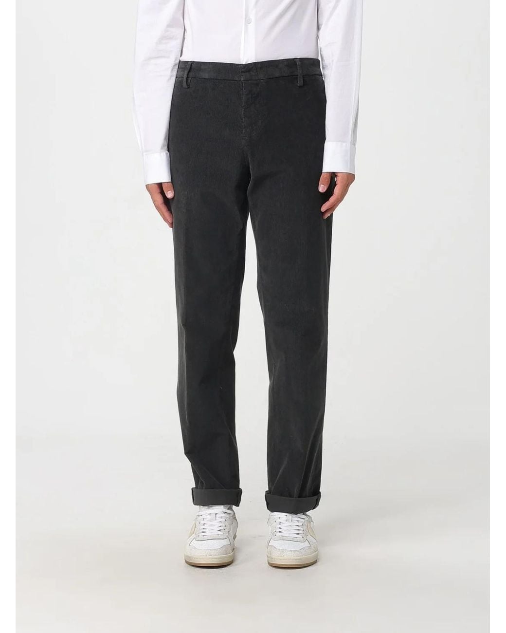 Dondup Black Gaubert Corduroy Trousers for men