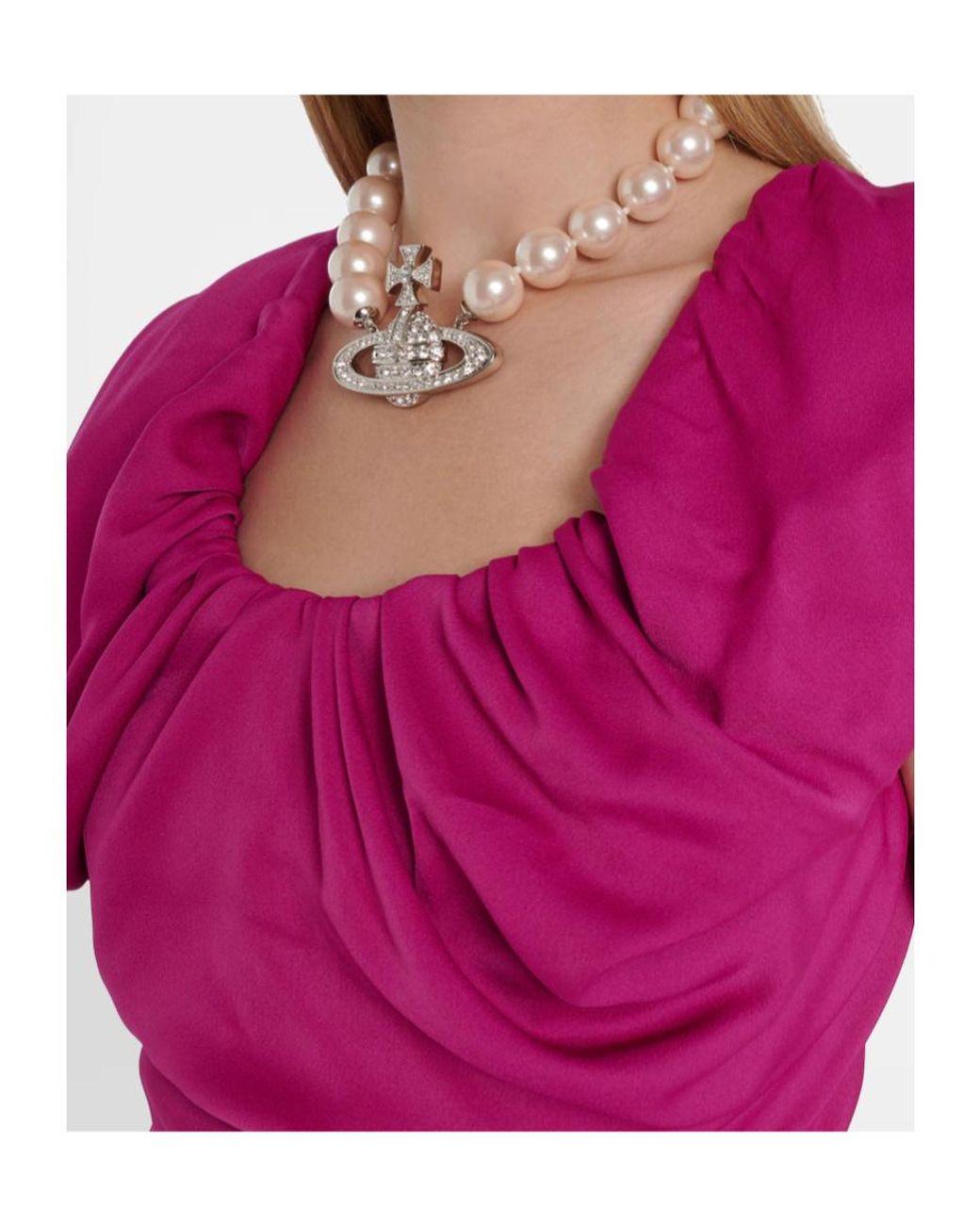Vivienne Westwood Purple Long Ginnie Amber Draped Maxi Dress