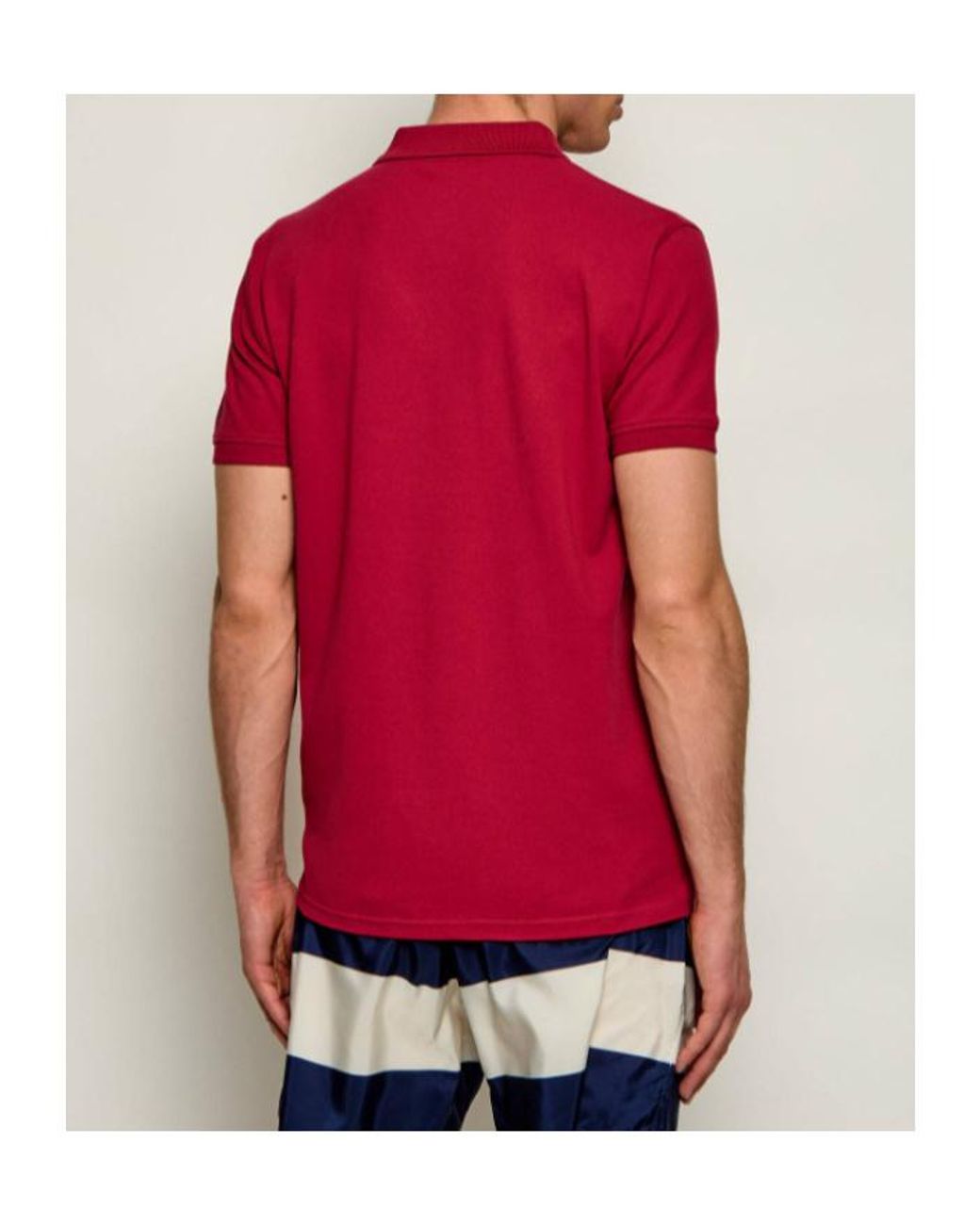 Iceberg Red Logo Piqué Polo Shirt for men