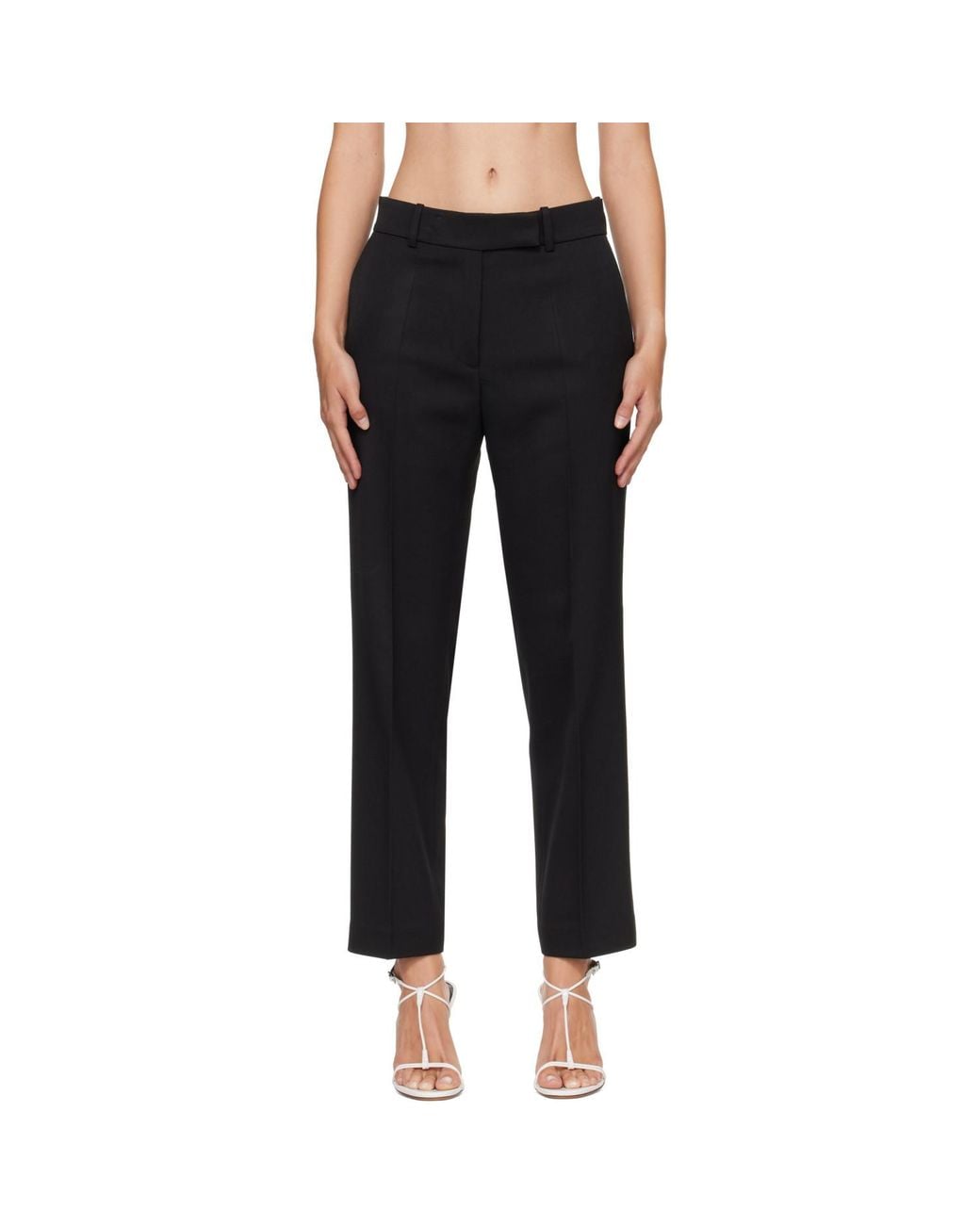 Rohe Black Mies Cigarette Leg Tailored Trousers