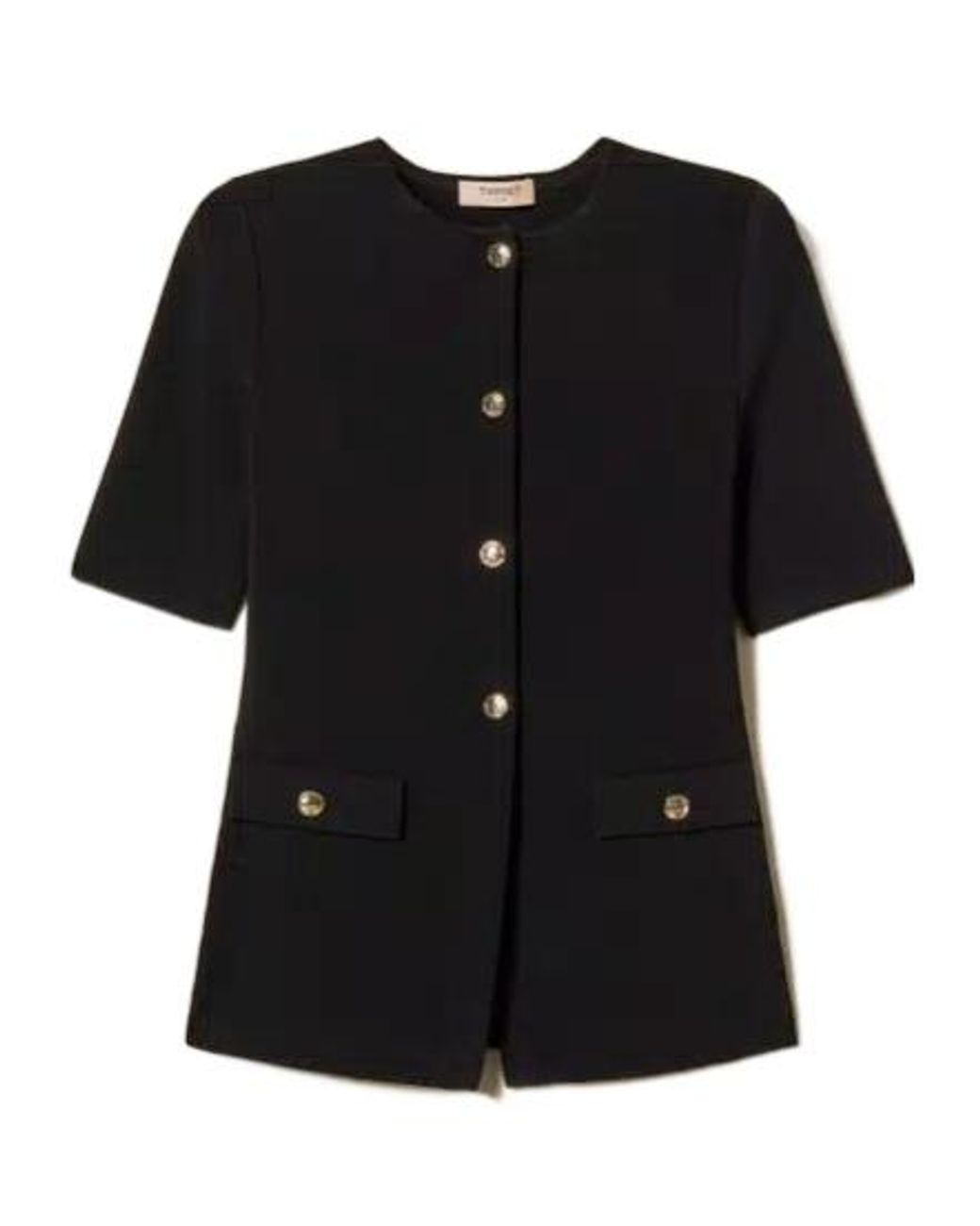 Twinset Black Button-Up Cardigan