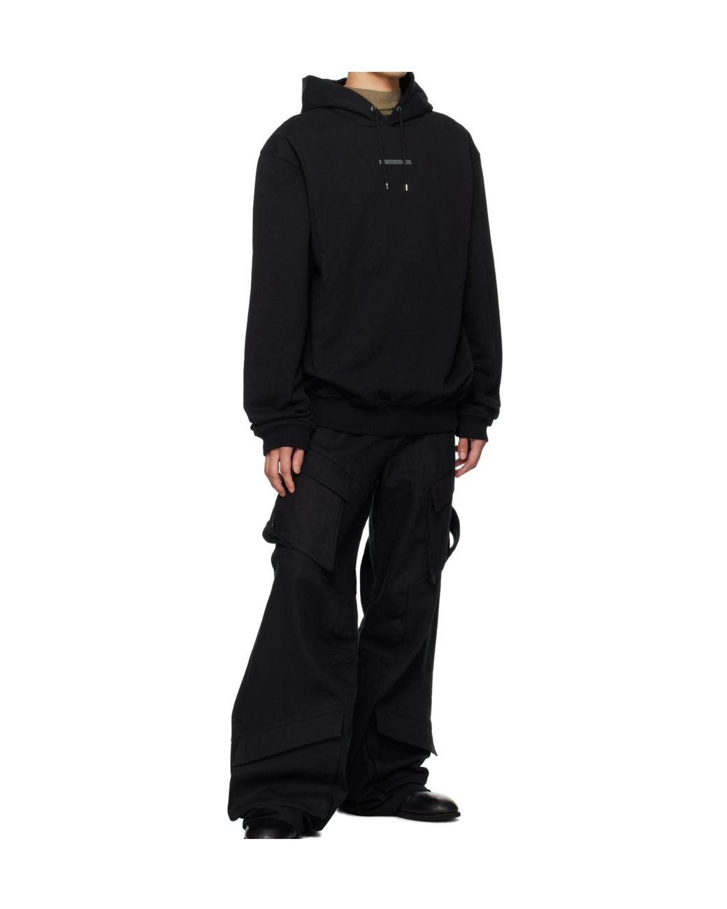 HELIOT EMIL Black Astrape Hoodie for men
