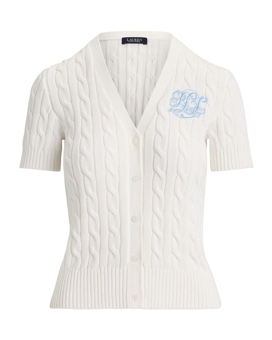 Ralph Lauren White Knit Cardigan