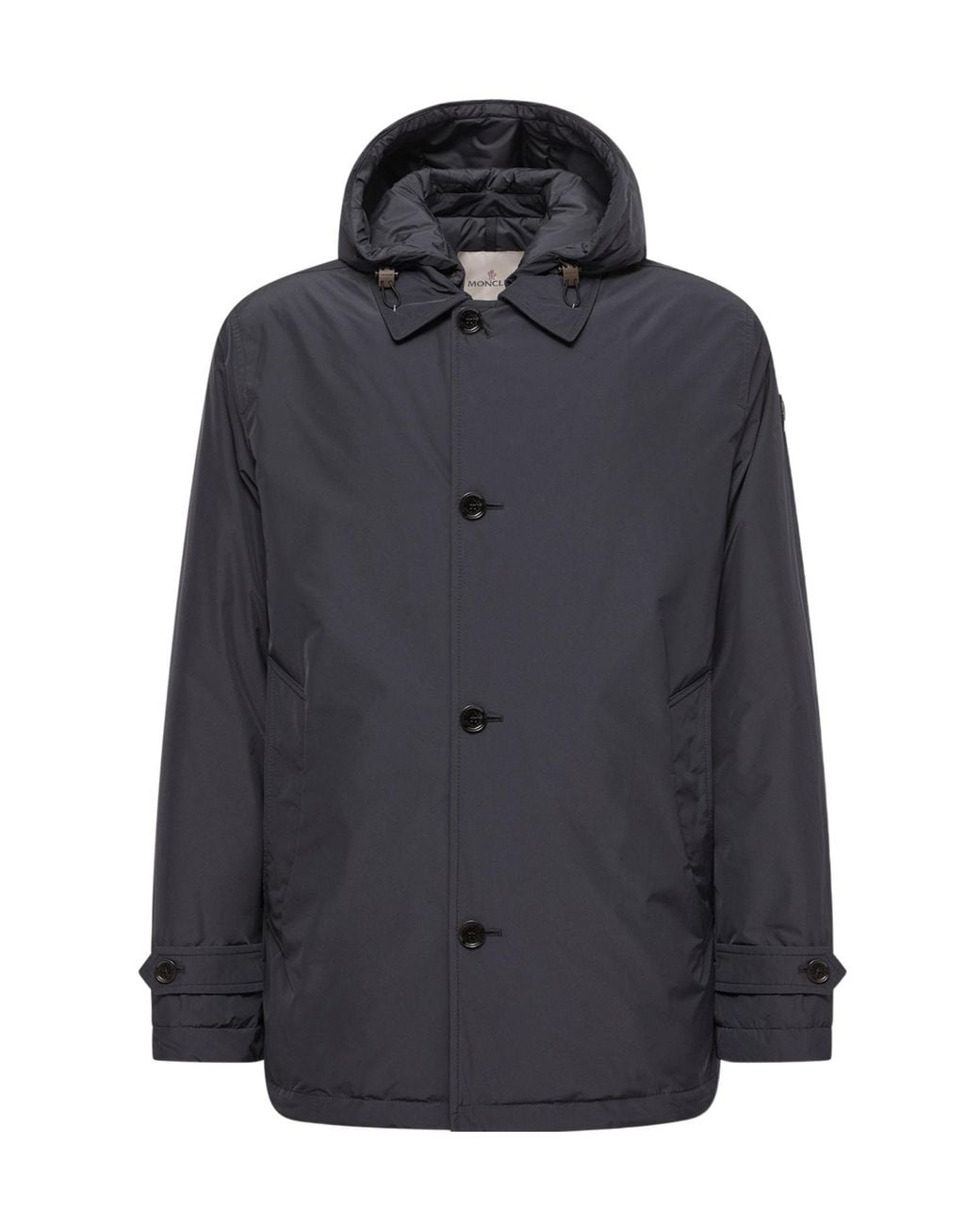 Moncler Blue Evrine Quilted Hooded Coat for men