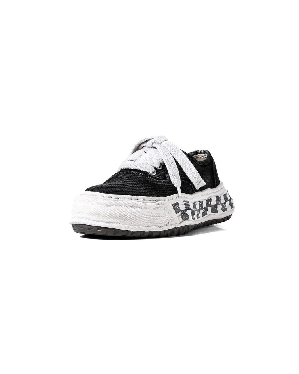 Maison Mihara Yasuhiro Black Graffiti-Sole Low-Top Sneakers for men