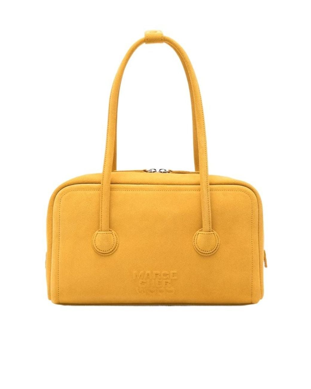 MARGE SHERWOOD Yellow Zippered Shoulder Bag
