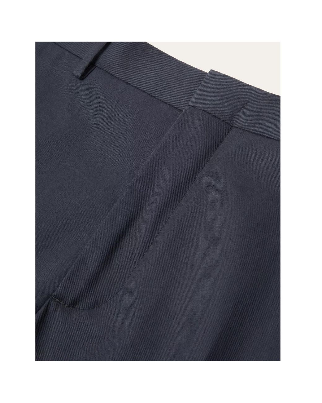 Loro Piana Blue Jarno Pressed Crease Trousers for men
