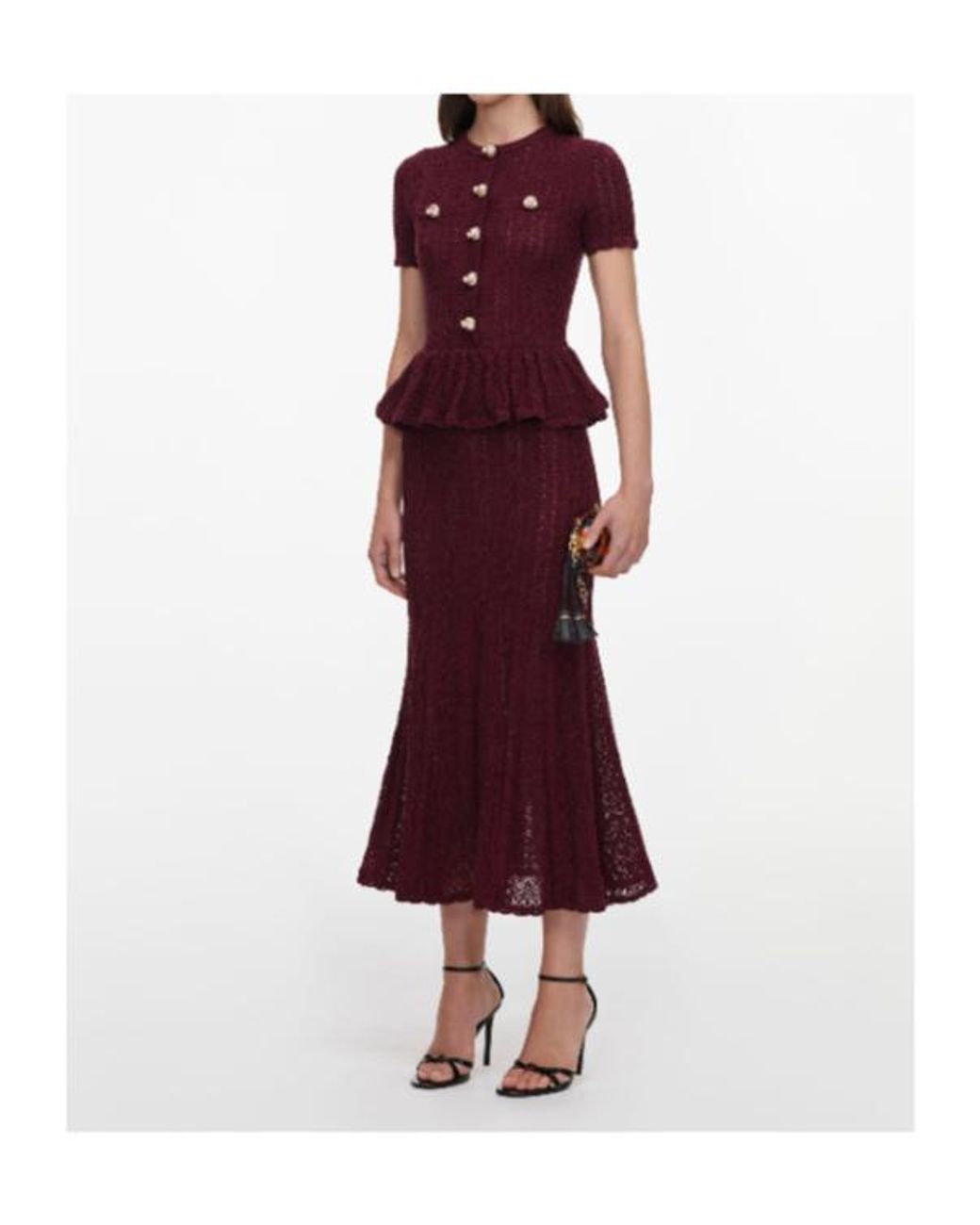 Self-Portrait Purple Long Dress